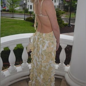 Peppermayo Sunset Kisses Ruffle Maxi Dress - Daffodil